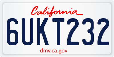 CA license plate 6UKT232