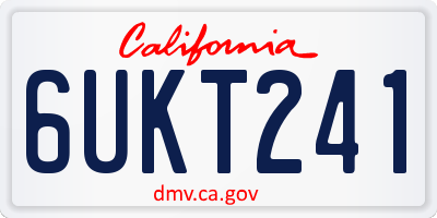 CA license plate 6UKT241