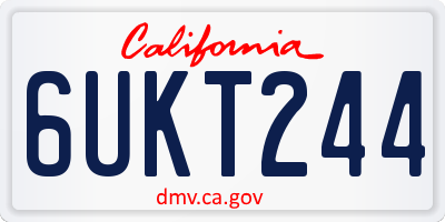 CA license plate 6UKT244