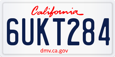 CA license plate 6UKT284