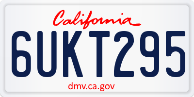 CA license plate 6UKT295