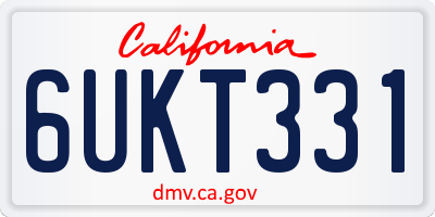 CA license plate 6UKT331