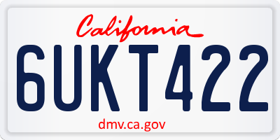 CA license plate 6UKT422