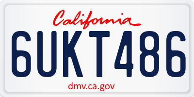 CA license plate 6UKT486