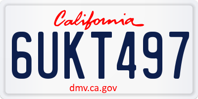 CA license plate 6UKT497