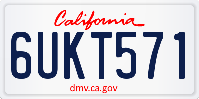 CA license plate 6UKT571