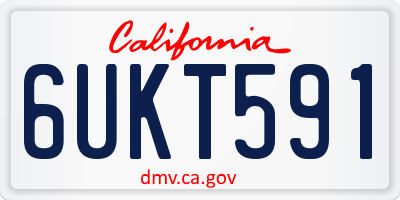 CA license plate 6UKT591