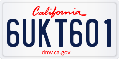 CA license plate 6UKT601