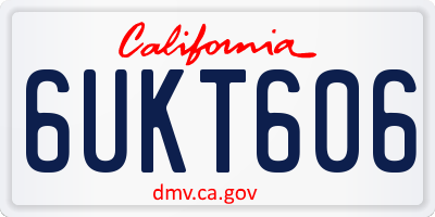 CA license plate 6UKT606