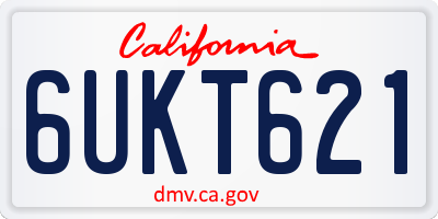 CA license plate 6UKT621