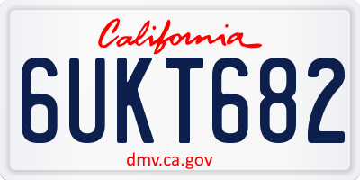 CA license plate 6UKT682