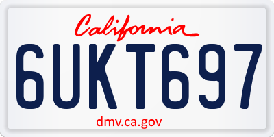 CA license plate 6UKT697