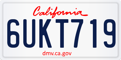 CA license plate 6UKT719