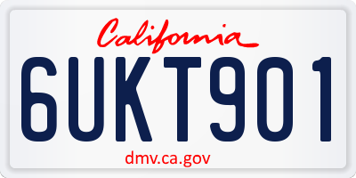 CA license plate 6UKT901