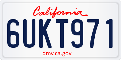 CA license plate 6UKT971