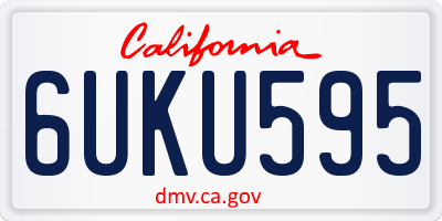 CA license plate 6UKU595