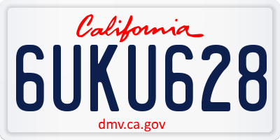 CA license plate 6UKU628