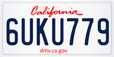 CA license plate 6UKU779