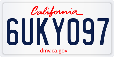 CA license plate 6UKY097