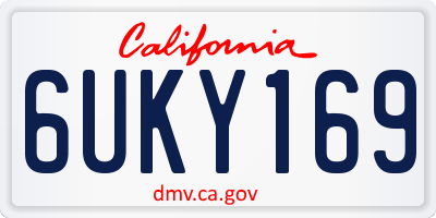 CA license plate 6UKY169