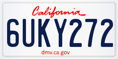 CA license plate 6UKY272