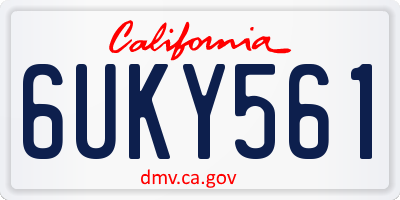 CA license plate 6UKY561