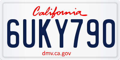 CA license plate 6UKY790