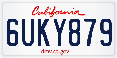CA license plate 6UKY879