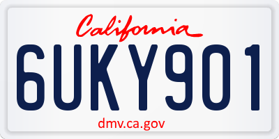 CA license plate 6UKY901