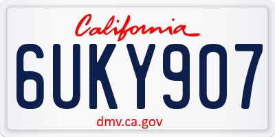 CA license plate 6UKY907