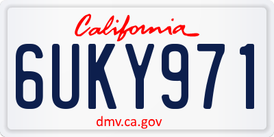 CA license plate 6UKY971