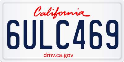 CA license plate 6ULC469