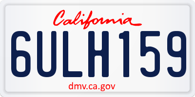 CA license plate 6ULH159