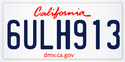 CA license plate 6ULH913