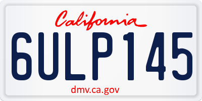 CA license plate 6ULP145