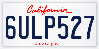 CA license plate 6ULP527