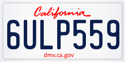 CA license plate 6ULP559