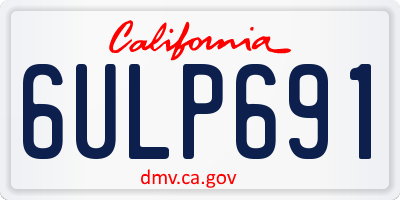 CA license plate 6ULP691