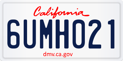 CA license plate 6UMH021