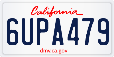 CA license plate 6UPA479