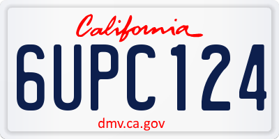 CA license plate 6UPC124