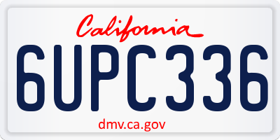 CA license plate 6UPC336
