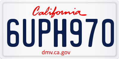CA license plate 6UPH970