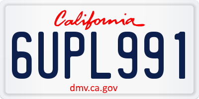 CA license plate 6UPL991