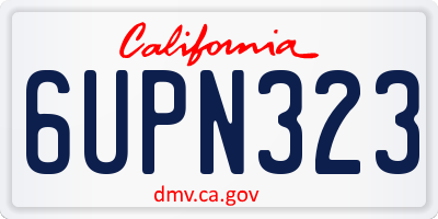 CA license plate 6UPN323