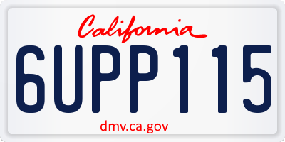 CA license plate 6UPP115