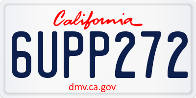 CA license plate 6UPP272