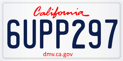 CA license plate 6UPP297