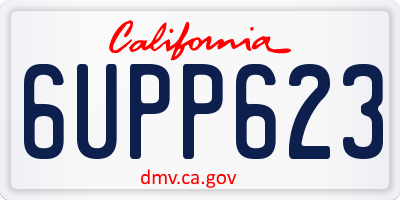 CA license plate 6UPP623