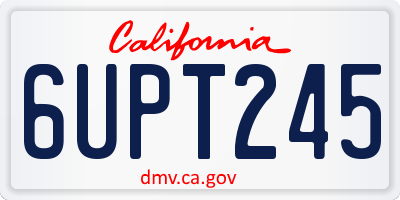 CA license plate 6UPT245